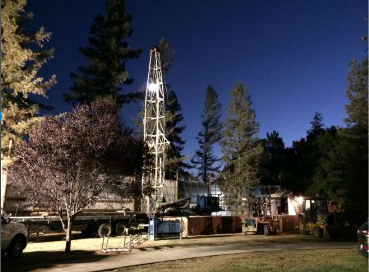Nighttime Drilling of the new Aquifer Storage Recovery