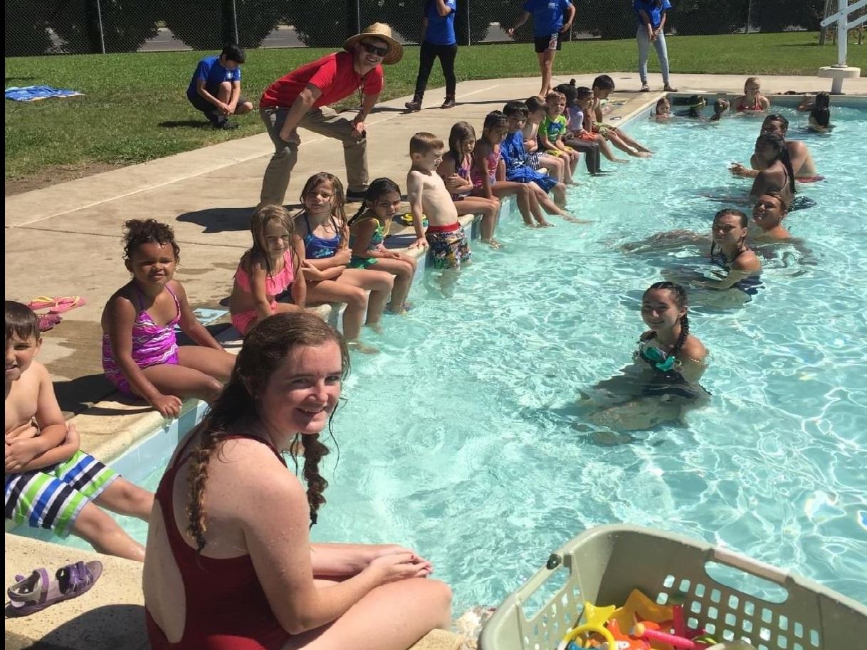 Group of Kids at the Swimming Pool