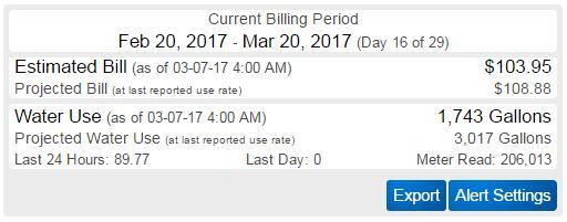 Water Bill Example