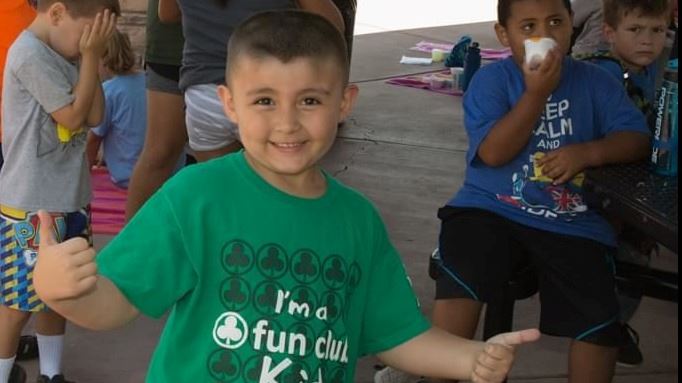 Young Boy Giving Thumbs Up