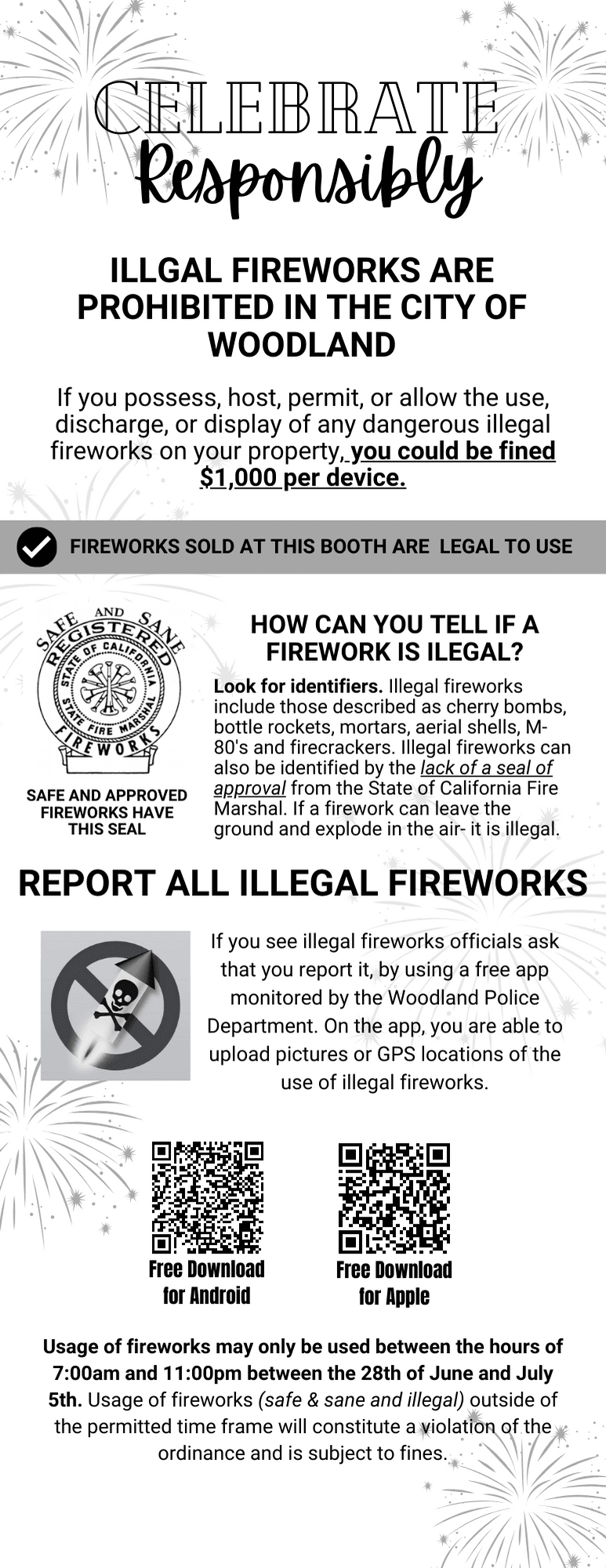 Fireworks Flyer - English