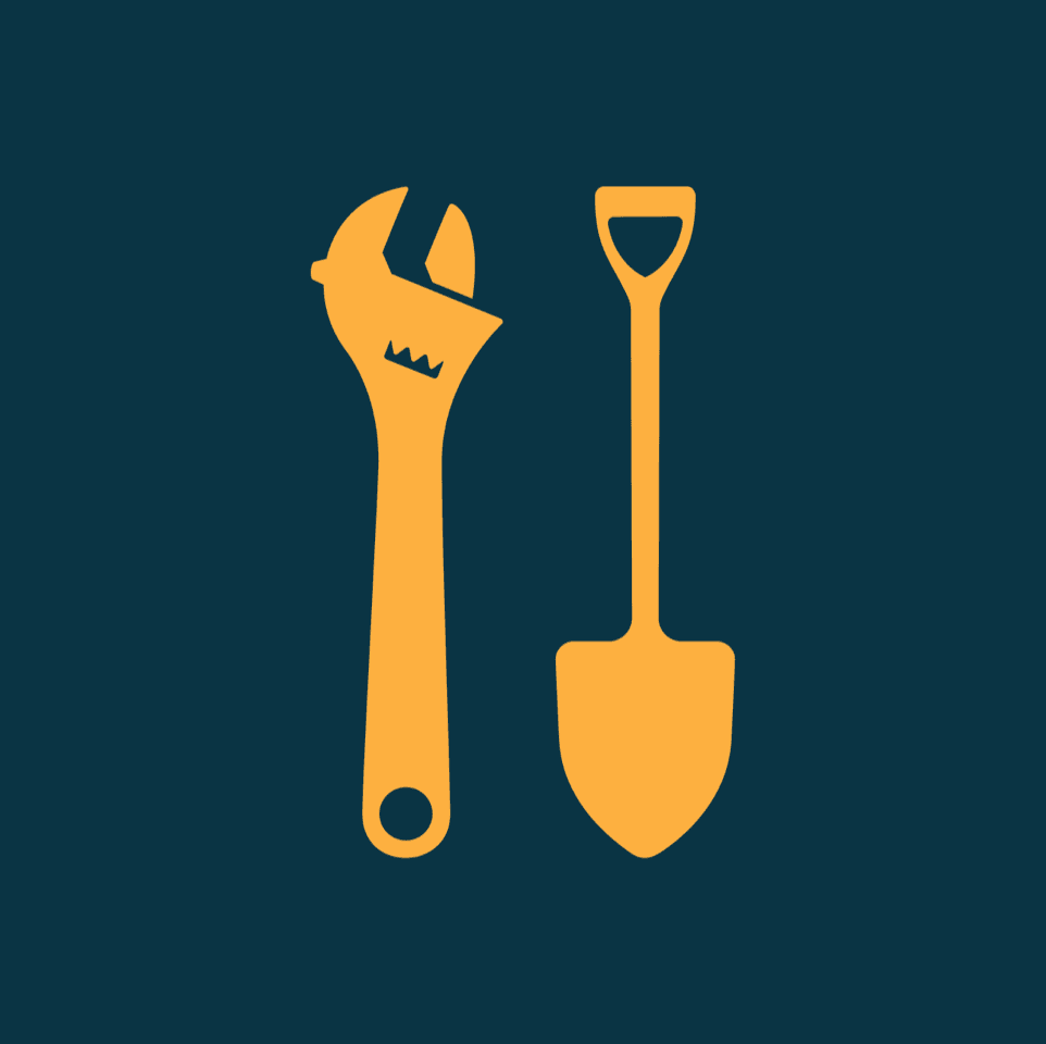 wrench and shovel